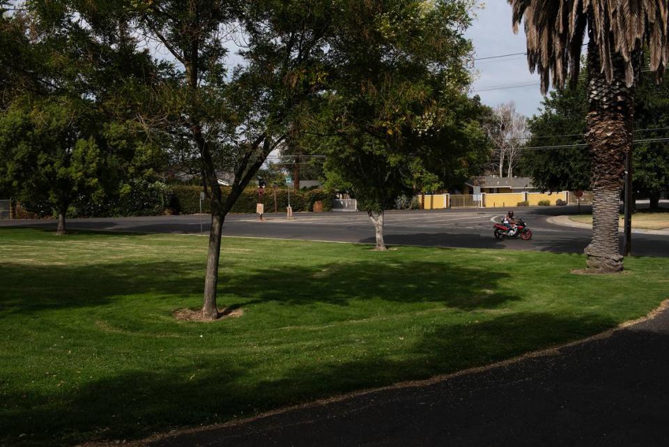 A roundabout is one of the proposed street design concepts for the intersection of River and Herndon roads in the Bystrom area of unincorporated south Modesto, Calif., on Friday, August 5, 2022.