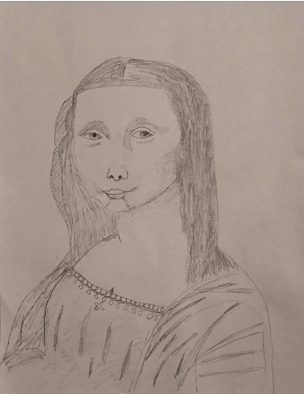 A rendering of the "Mona Lisa"