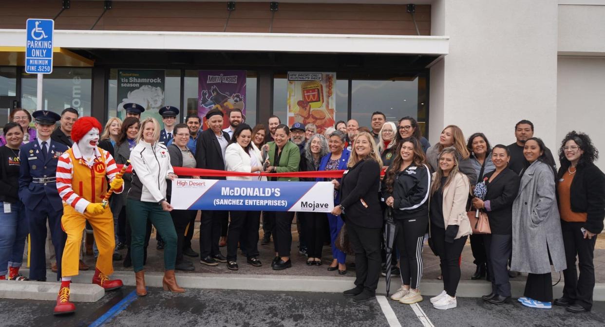 McDonald’s held a ribbon-cutting on Friday at its new store on the corner of Bear Valley Road and Second Avenue. The new restaurant will host a community celebration from 10 a.m. to 2 p.m. on Saturday, March 16.