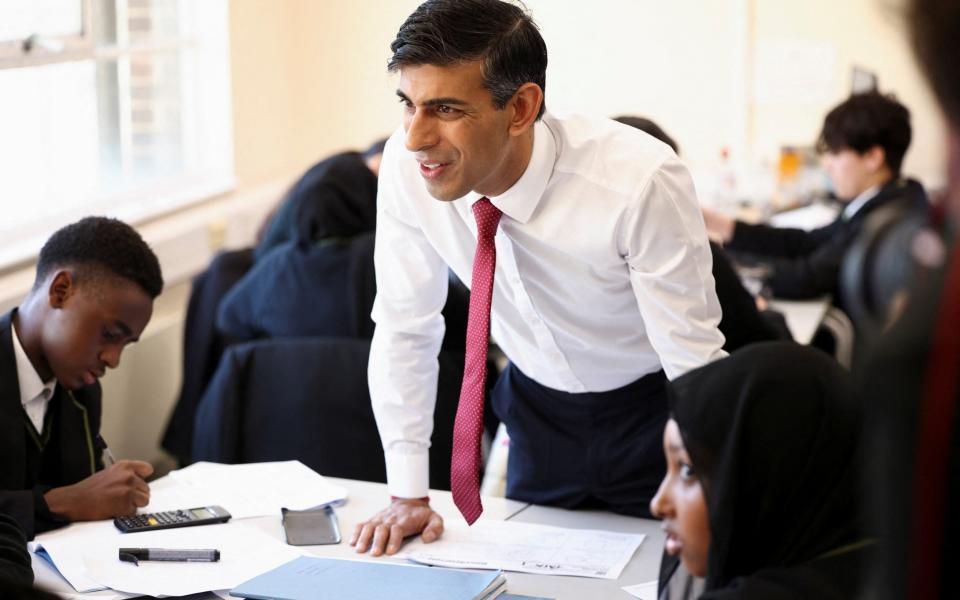 Rishi Sunak visits Harris Academy in Battersea - Henry Nicholls - WPA Pool/Getty Images