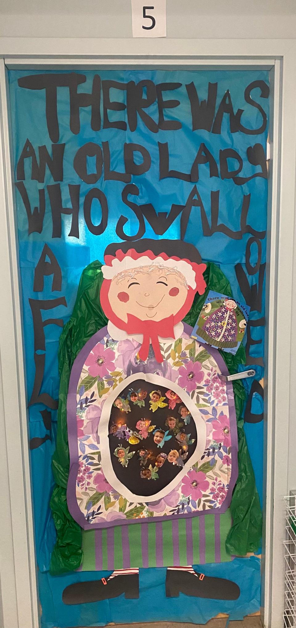 Other entries in the MOC Literacy Door Decorating contest included a door based on the book, "There Was an Old Lady Who Swallowed a Fly."