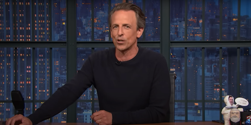 Seth Meyers said on his Wednesday night show that Democrats are spending too much time  ‘commiserating over how bad things are going for them’ (Late Night with Seth Meyers)