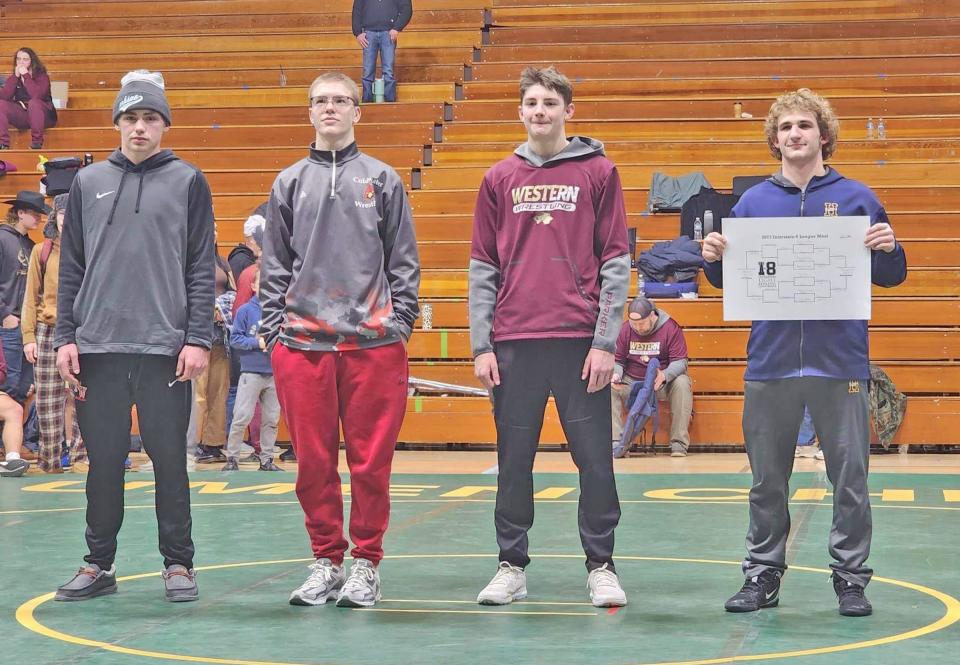 Coldwater's Maverick Johnson took third palce at 157 pounds at the I-8 tournament on Saturday