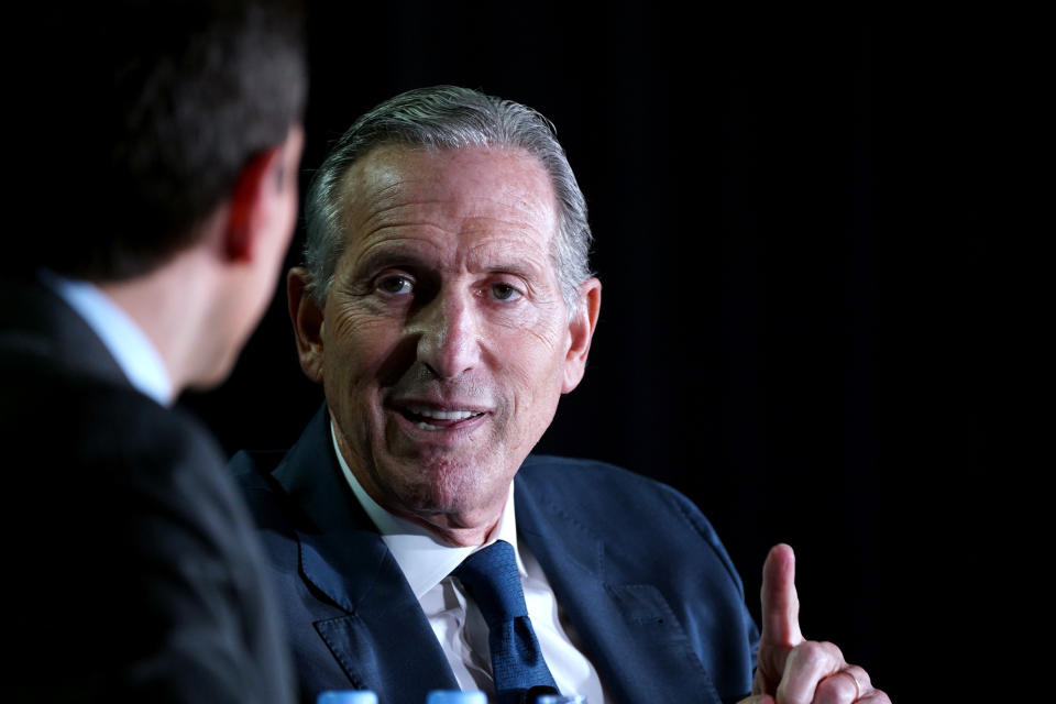 WASHINGTON, DC - JUNE 09: Howard Schultz speaks onstage at The New York Times DealBook / DC policy forum on June 9, 2022 in Washington, DC. (Photo by Leigh Vogel/Getty Images for The New York Times)