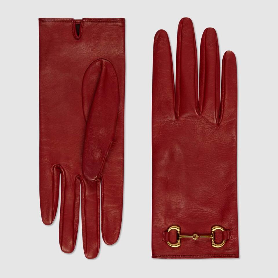 Inauguration Fashion 2021: Gucci red driving gloves $590