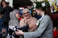 FILE PHOTO: New Zealand Prime Minister Ardern greets supporters in Auckland