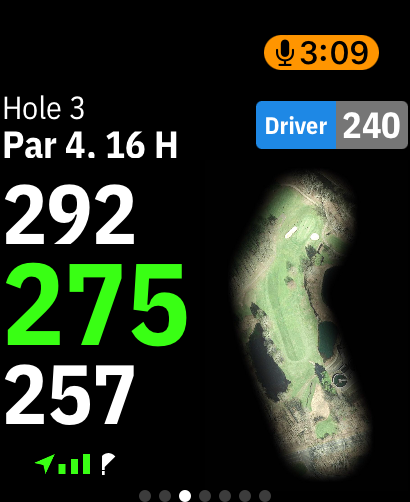 Screenshots of Golfshop app