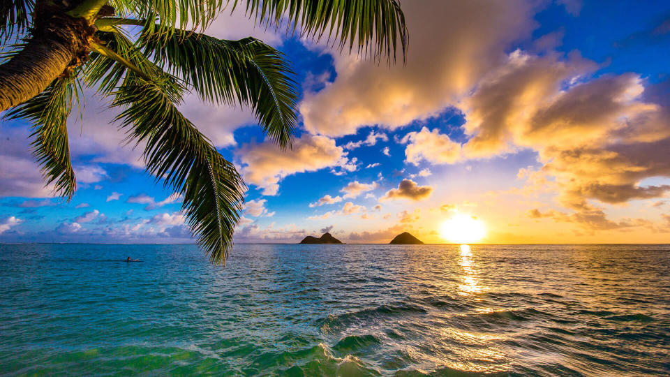 Beautiful Lanikai, Kailua Sunrise in Hawaii.