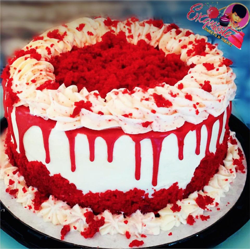 A red velvet cake from Exquisite Sweets N Treatz, owned by Montgomery baker and rapper Neyuana Davis.