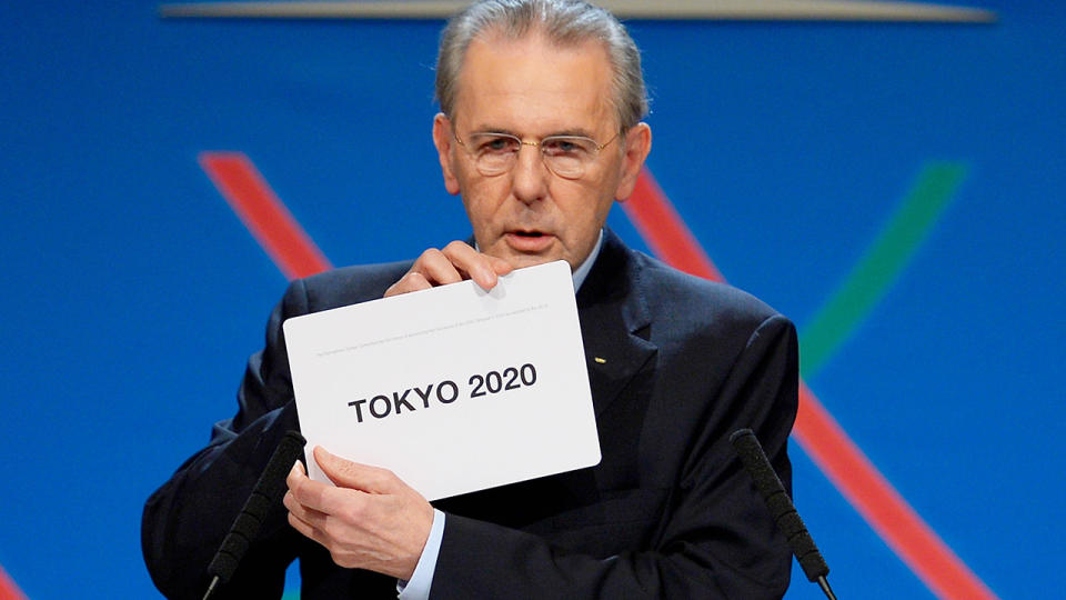 Jacques Rogge, pictured here awarding the 2020 Olympics to Tokyo.   