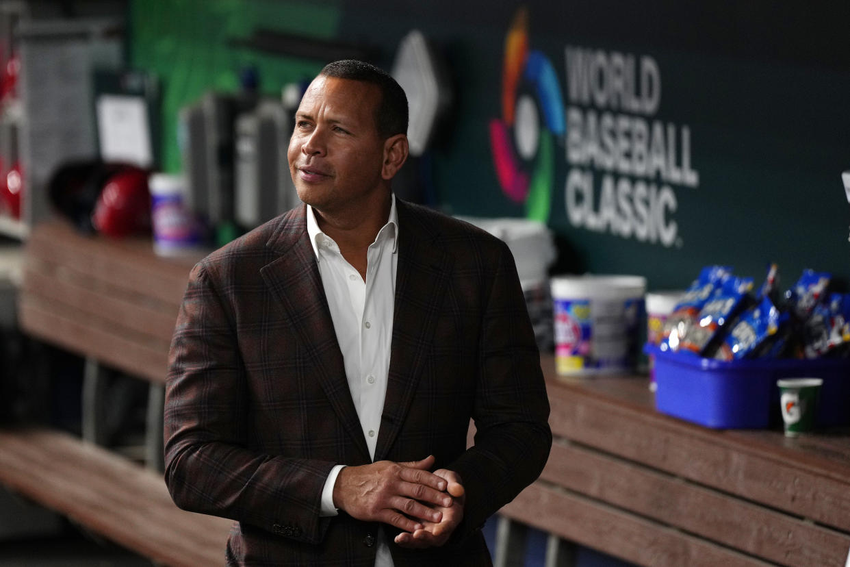 Rodriguez said he believes his job as an ESPN and FOX baseball analyst has played a role in the team not honoring him. (Photo by Jasen Vinlove/Miami Marlins/Getty Images)