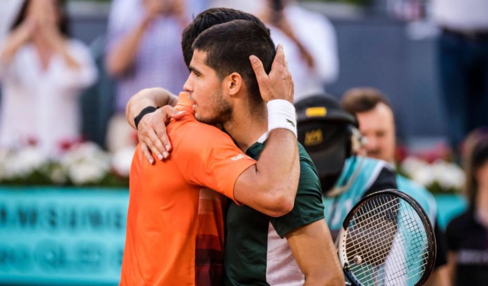 Novak Djokovic and Alcaraz Credit: Alamy