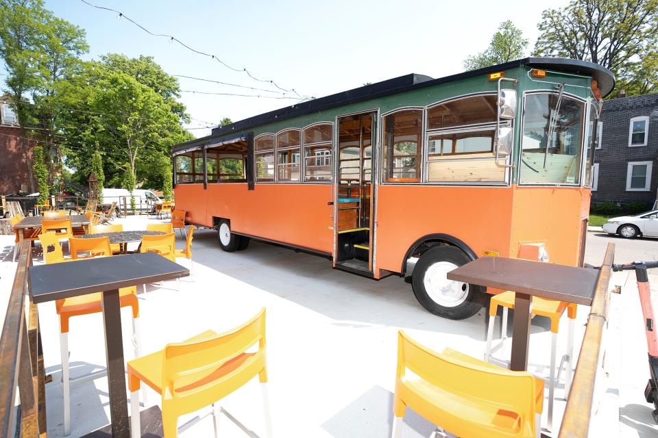 May 17, 2023; Columbus, Ohio, USA; The Trolley on the patio at Local Cantina in the Trolley District. Mandatory Credit: Brooke LaValley/Columbus Dispatch