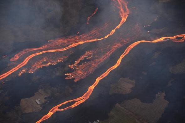 Aerial image volcano