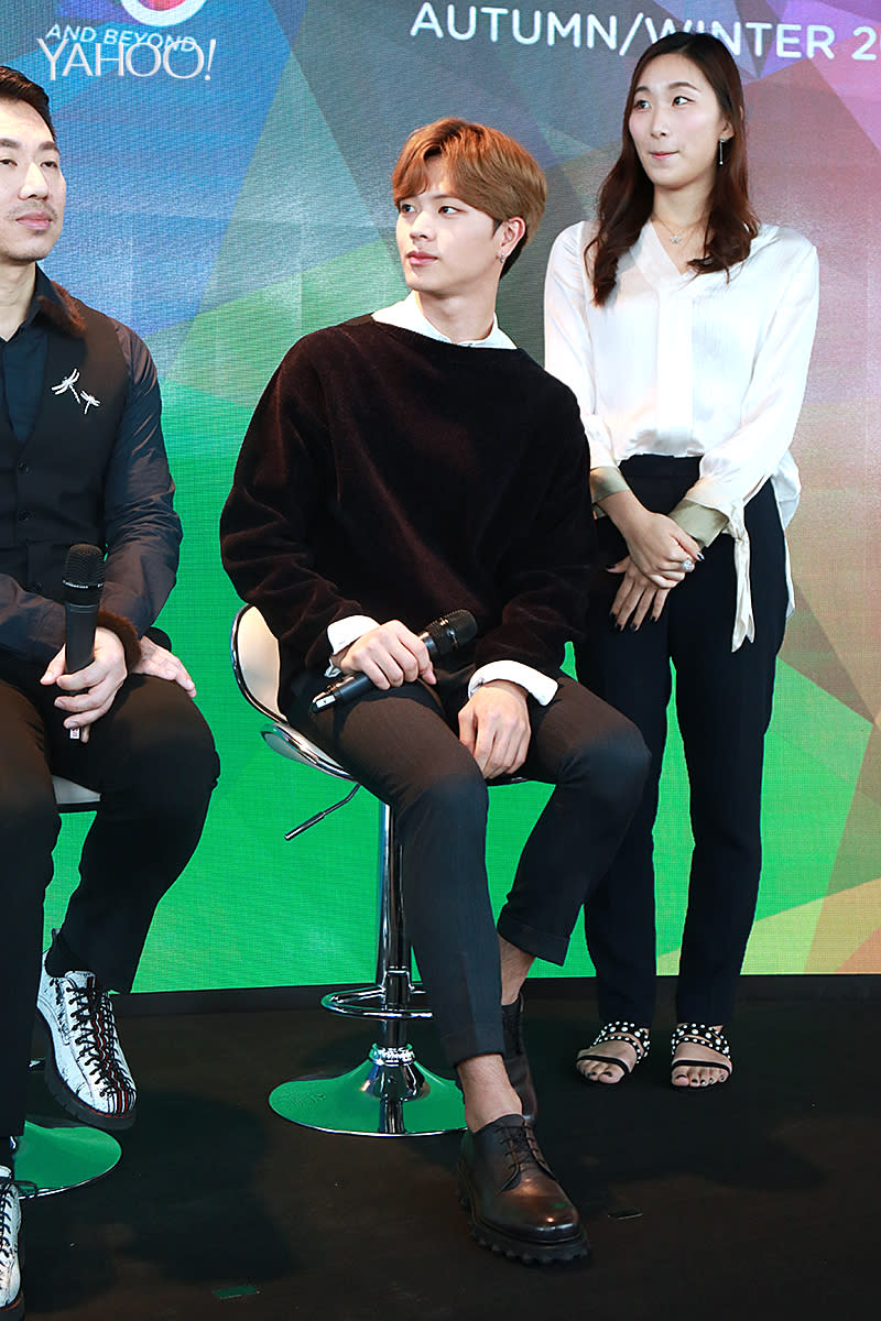 Yook Sung-jae, member of BtoB, at a press conference for the relaunch of ION Orchard’s ION Sky (Photo: Yahoo Lifestyle Singapore)