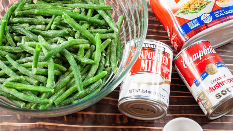 ingredients for green bean casserole