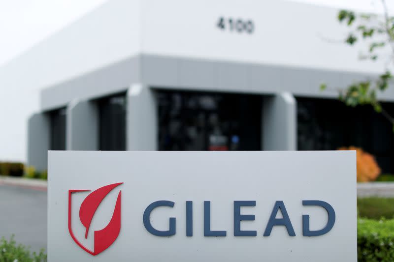 FILE PHOTO: Gilead Sciences Inc pharmaceutical company is seen during the outbreak of the coronavirus disease (COVID-19), in California