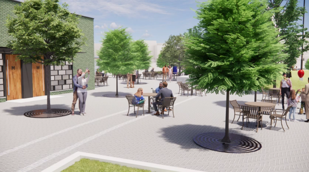 The future Vel. R. Phillips Plaza is planned for the 400 block of West Wisconsin Avenue.