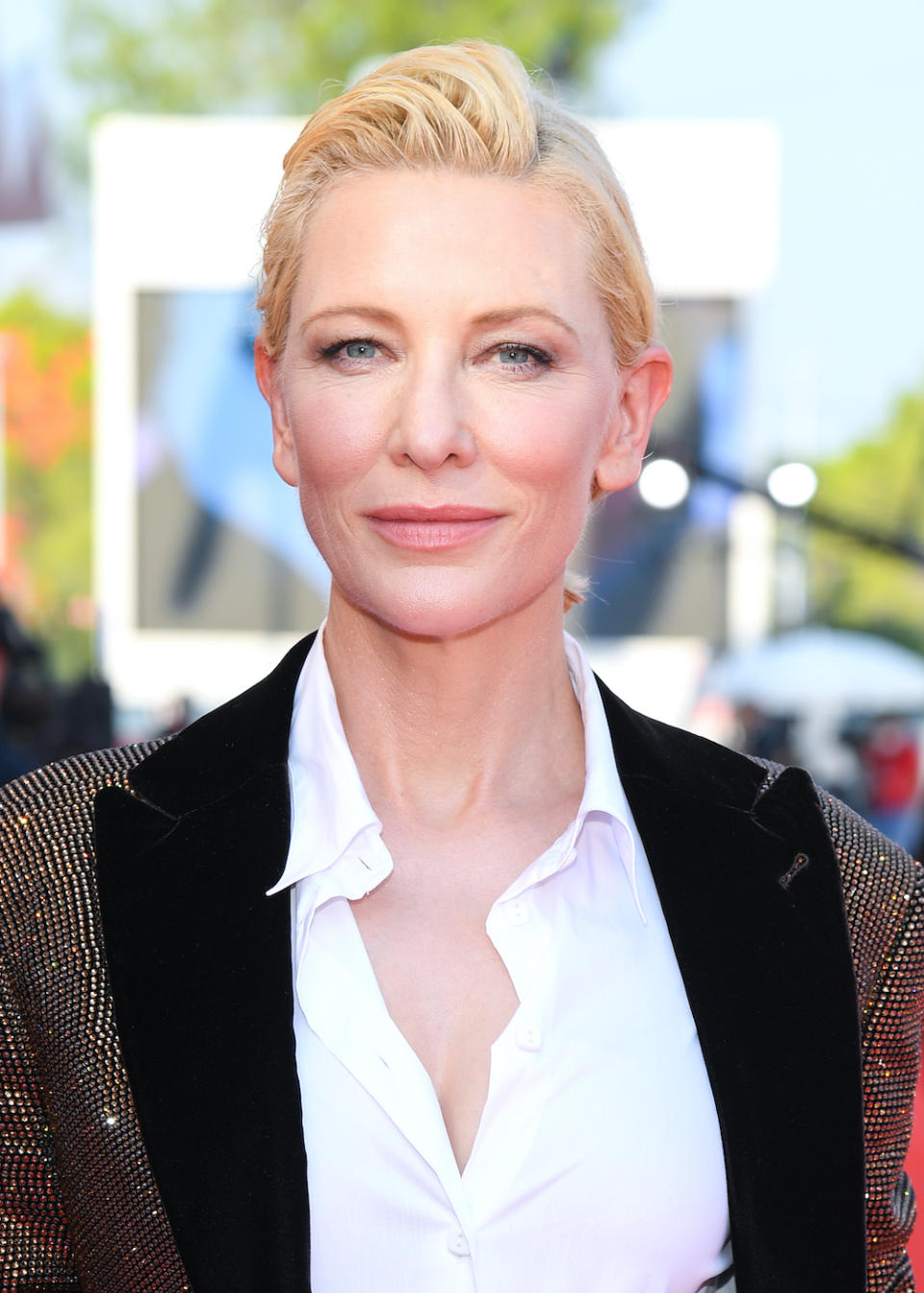 Cate Blanchett walks the red carpet ahead of the movie 