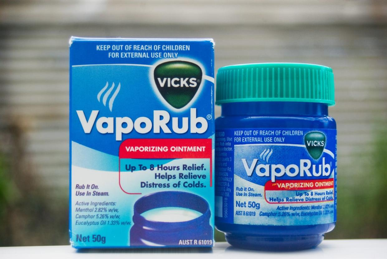 Vick's VapoRub packaging.
