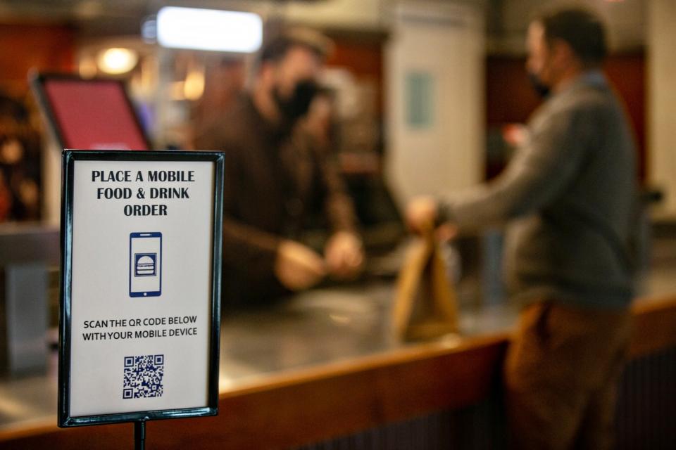 Staples Center executives test the new mobile food and drink ordering system