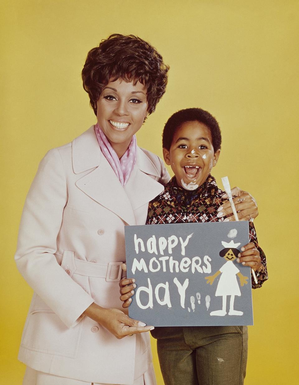 "Julia" actors Diahann Carroll as Julia Baker and Marc Copage as Corey Baker