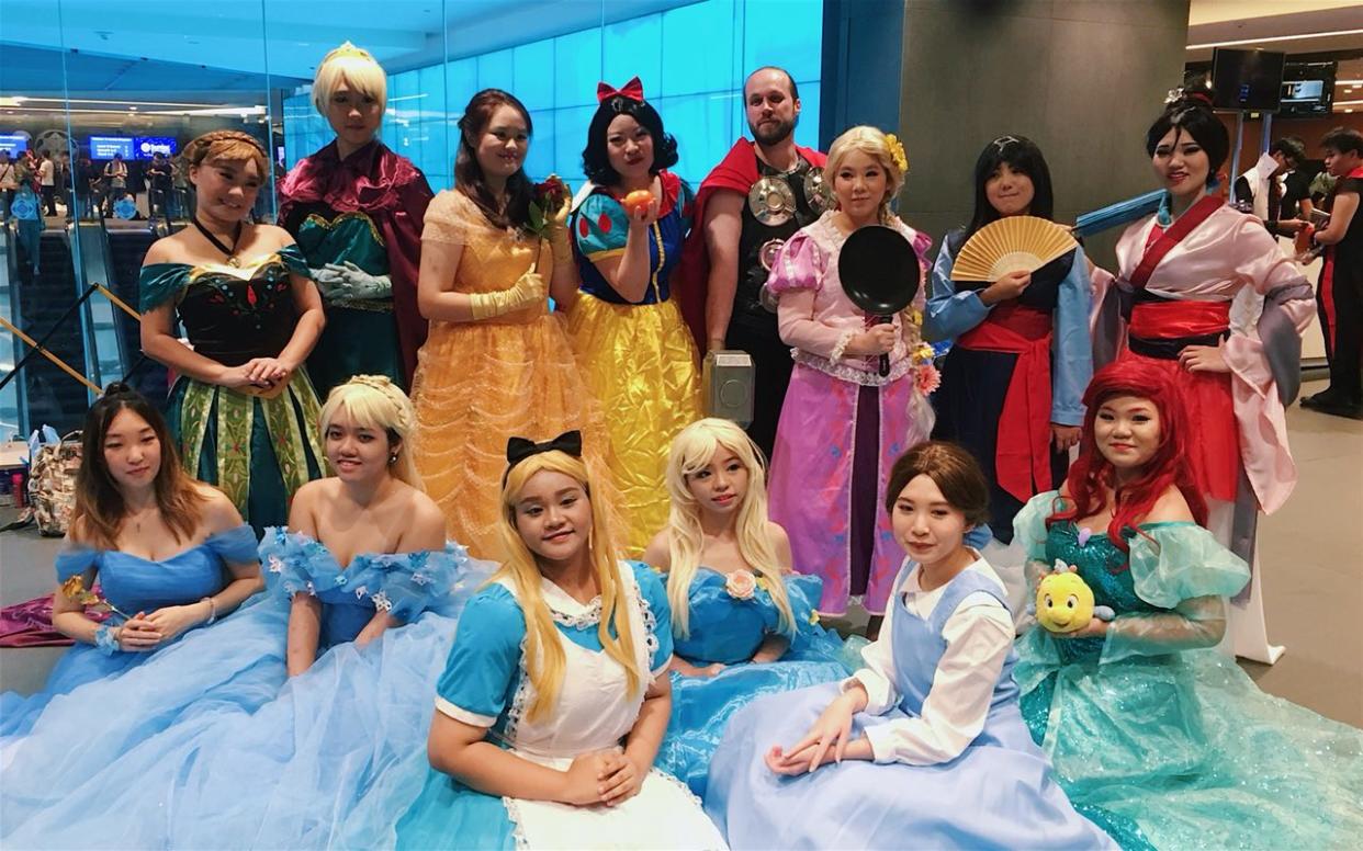 Cosplayers dressed up as Disney characters at the Anime Festival Asia. (Photo: Gabriel Choo/Yahoo Lifestyle Singapore)