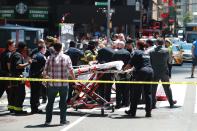 <p>The scene of an accident in New York’s Times Square after driver went through a crowd of pedestrians, injuring at least a dozen people, May 18, 2017. (Gordon Donovan/Yahoo News) </p>