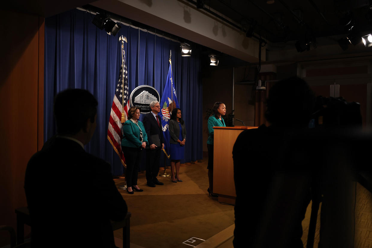 Attorney General Merrick Garland Holds News Conference On Voting Rights Enforcement Action