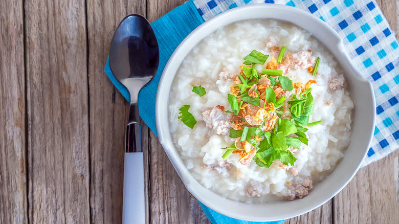 Pork-based congee with herbs