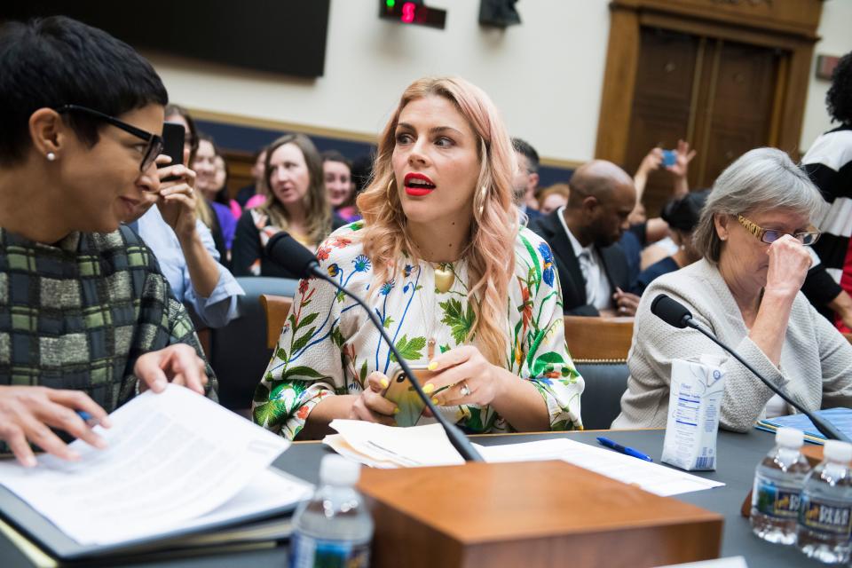 Busy Philipps prepares to testify Tuesday before the House's Judiciary Subcommittee on Constitution, Civil Rights and Civil Liberties about her decision to have an abortion at 15. (Photo: Tom Williams/CQ Roll Call)
