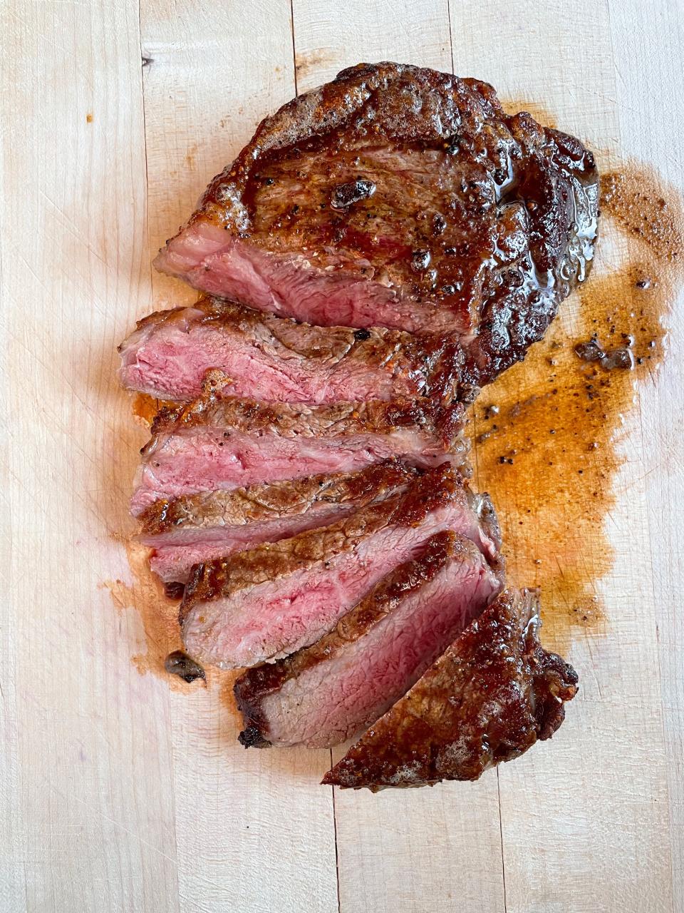 Slice steak on a bias for an extra fancy presentation. (Katie Stilo)