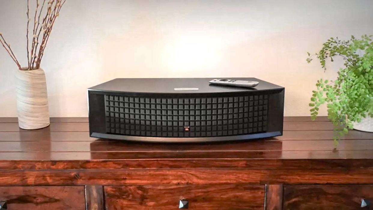  JBL L42ms on a table. 