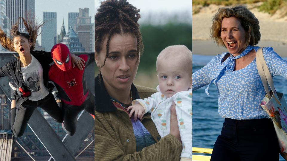 Spider-Man: No Way Home, The Baby and How to Please a Woman are heading to Sky Cinema and NOW in July. (Marvel/Sony/Sky/NOW)