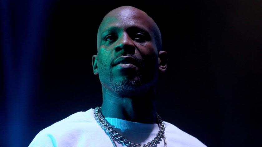 Rapper DMX in green lighting