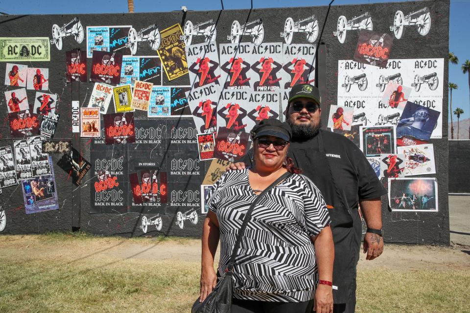 Randy and his mother Carmen Franco are the owners of Club 5 which was transformed into the AC/DC Power Trip Pop-Up bar in Indio, Calif., Oct. 5, 2023.