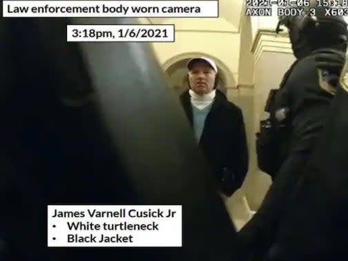 James Varnell Cusick Jr, a leader of a Florida church, was arrested and charged in connection with the Capitol riot alongside his son and another congregant from his church. (Federal Bureau of Investigation)