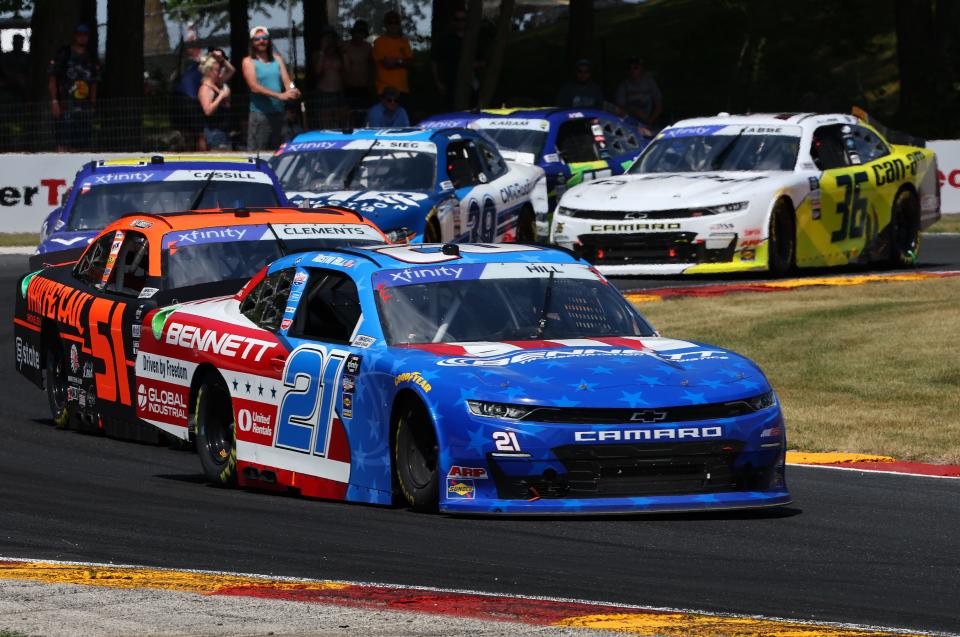 Austin Hill finished fourth at Road America last year in his debut and has four victories this season, including Saturday at Pocono Raceway.