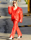 <p>Kristen Bell goes futuristic on Jan. 25 while arriving to <em>Jimmy Kimmel Live</em> in Los Angeles. </p>