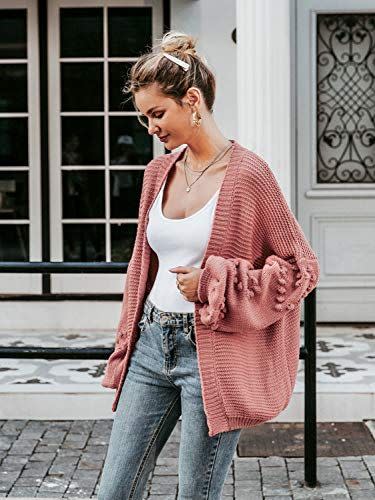 6) Women's Oversized Lantern Cardigan