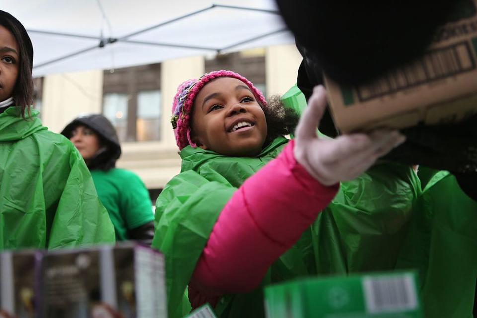 Girl Scouts sell about 200 million boxes of cookies annually, a nearly $1 billion business. (Photo by John Moore/Getty Images)