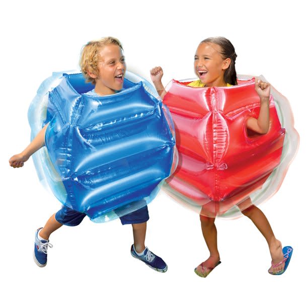 A fun, safe way to let off steam...though someone should tell this scrappy lass that flip-flops are not appropriate fighting gear. Rookie mistake! (Photo: Walmart)