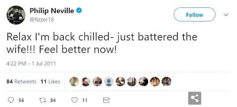 Phil Neville tweet - Credit: Twitter