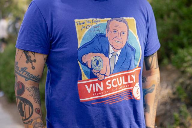 The Original Vin Scully 67 Dodgers Tribute T-shirt 