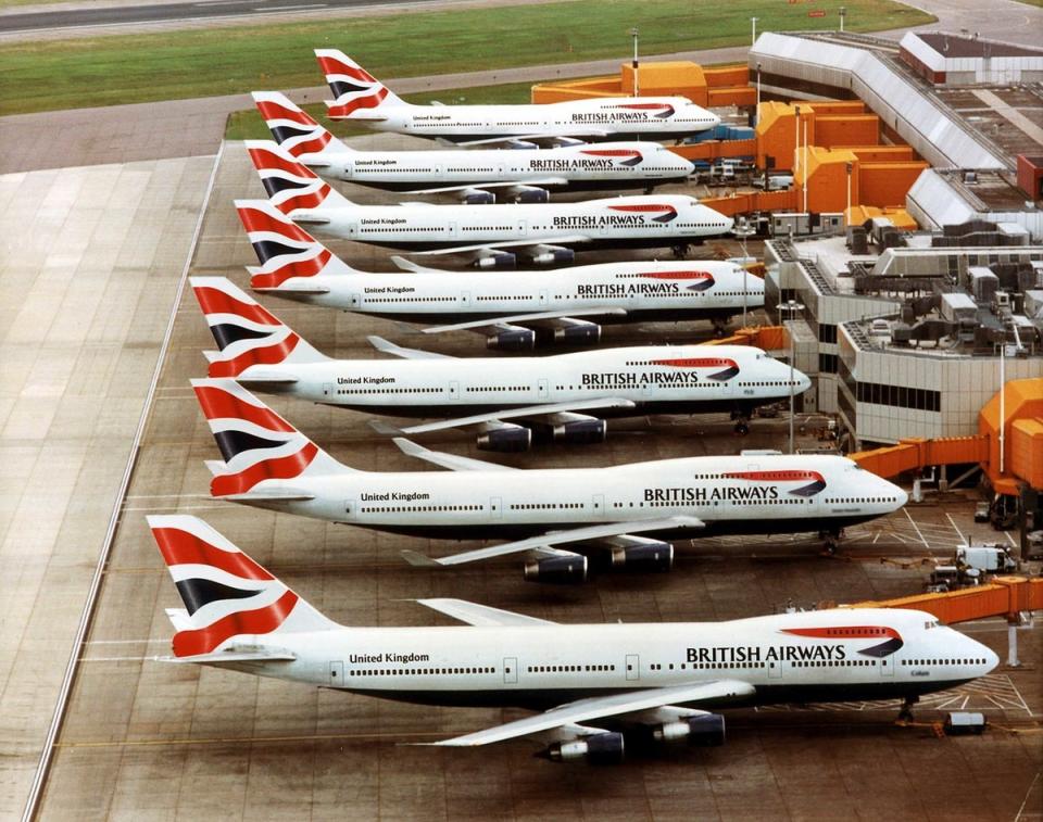 British Airways Boeing 747s at London Heathrow (NewsCast)
