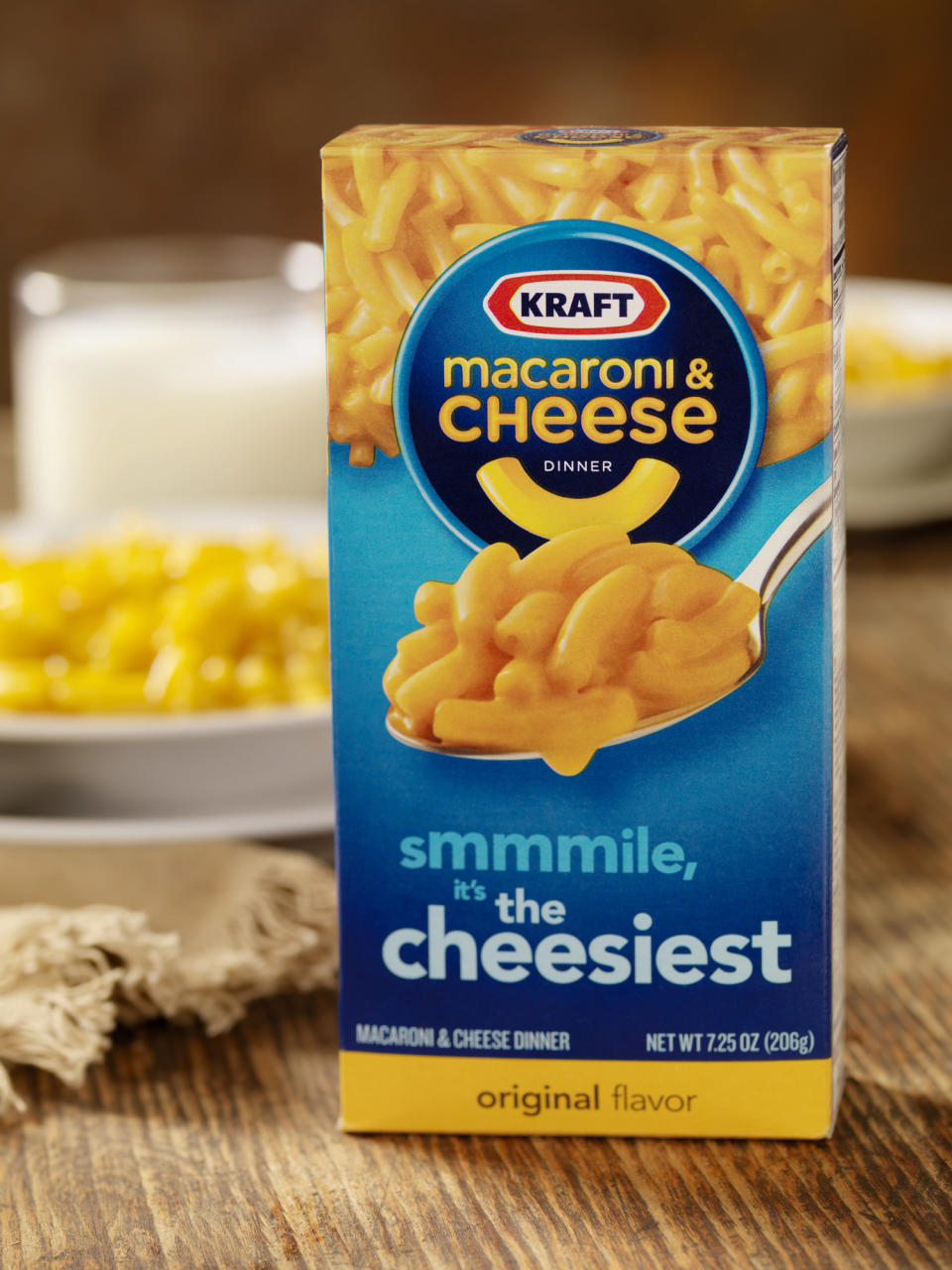 A box of Kraft mac 'n' cheese.