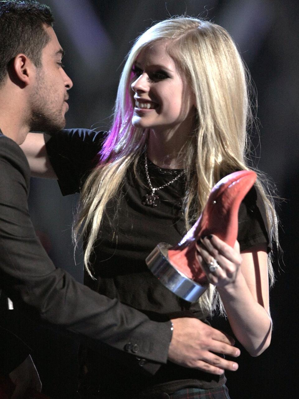 Wilmer Valderrama and musician Avril Lavigne during Los Premios MTV Latin America 2007 at El Palacio de Los Deportes on October 18, 2007 in Mexico City, Mexico