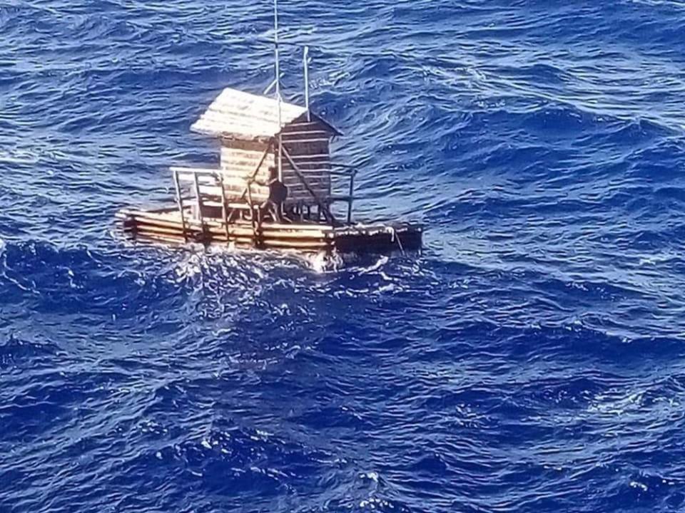 Aldi Novel Adilang was adrift in a wooden raft