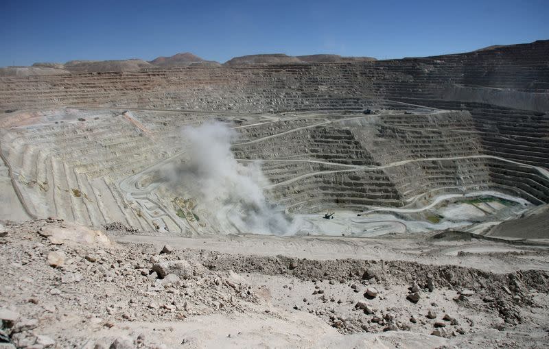 FILE PHOTO: A view of BHP Billiton's Escondida, the world's biggest copper mine, in Antofagasta