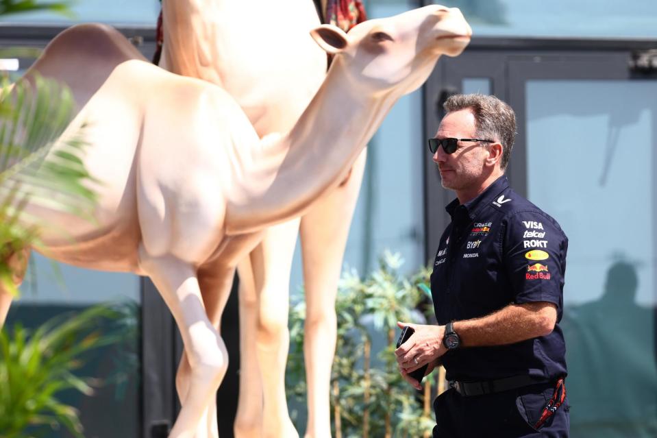 <span>Christian Horner was in full crisis management mode in <a class="link " href="https://sports.yahoo.com/soccer/teams/saudi-arabia/" data-i13n="sec:content-canvas;subsec:anchor_text;elm:context_link" data-ylk="slk:Saudi Arabia;sec:content-canvas;subsec:anchor_text;elm:context_link;itc:0">Saudi Arabia</a> as he stressed the need to focus on the future 16 times on Thursday.</span><span>Photograph: Clive Rose/Getty Images</span>
